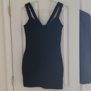 Walter Baker Black strappy body con mini dress